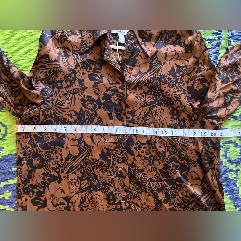 COS Black and Gold Floral Blouse - Picture 8 of 9